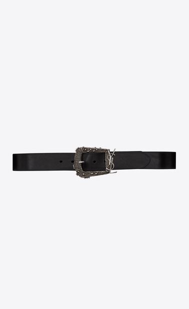 Cheyenne monogram belt in smooth leather
